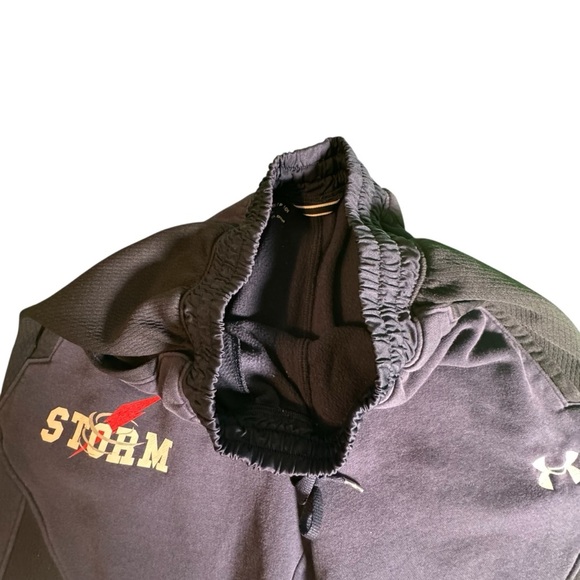 Under Armour Storm Jogger Pants Men’s Small Black Navy Athletic Sweatpants Logo - Picture 4 of 11